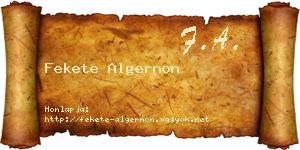 Fekete Algernon névjegykártya